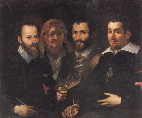 Francesco Vanni Self-Portrait with Parents and Half-brother China oil painting art